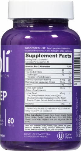 Goli® Nutrition Dreamy Sleep Melatonin Gummies 5mg Perspective: right
