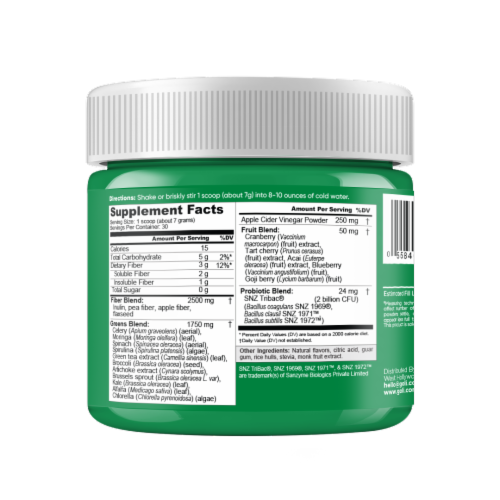 Goli® Nutrition Gutsy Greens Probiotic Powder Perspective: right