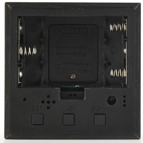 Weather Cube Indoor/Outdoor Thermometer and Alarm Clock Perspective: right