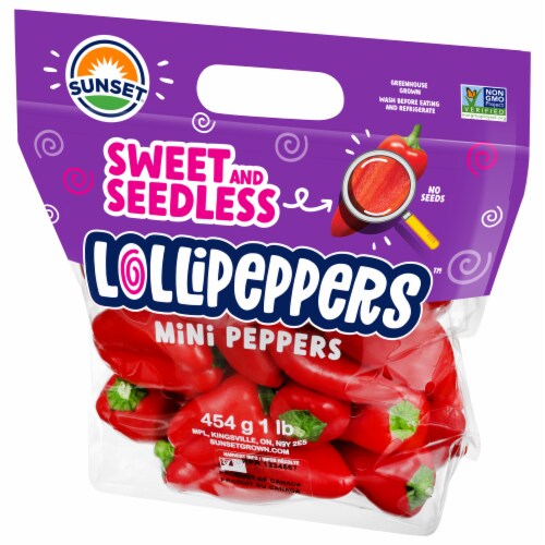 Sunset® LolliPeppers™ Seedless Mini Sweet Peppers Perspective: right