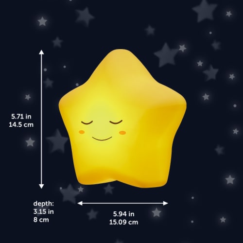 Star Color Changing LED Rechargeable Silicone Night Light Perspective: right