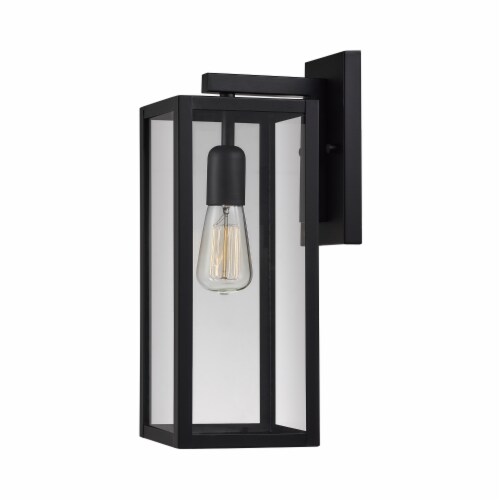 Hurley 1-Light Outdoor Indoor Wall Sconce - Matte Black Perspective: right