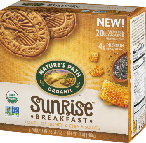 Nature's Path Organic® Sunrise Honey & Chia Breakfast Biscuits Perspective: right