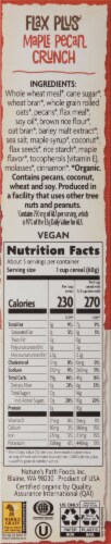 Nature's Path Organic® Flax Plus Maple Pecan Crunch Cereal Perspective: right
