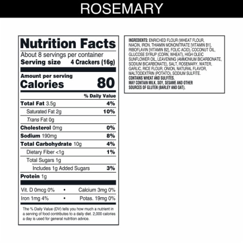 Carr's Rosemary Snack Crackers Perspective: right