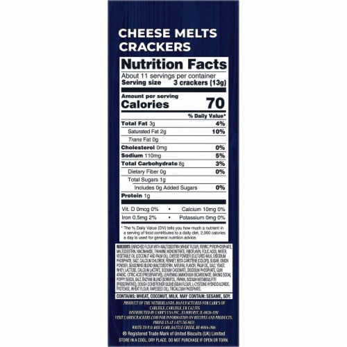 Carr's Cheese Melts Crackers Perspective: right