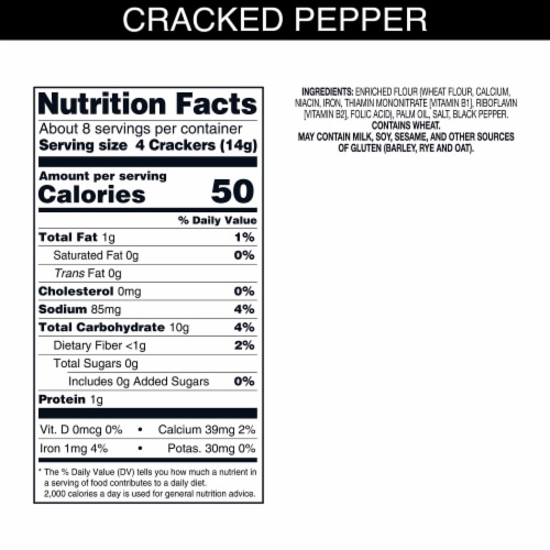 Carr's Cracked Pepper Table Water Snack Crackers Perspective: right