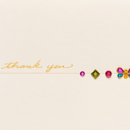 Papyrus (S32) Butterfly Thank You Card Perspective: right