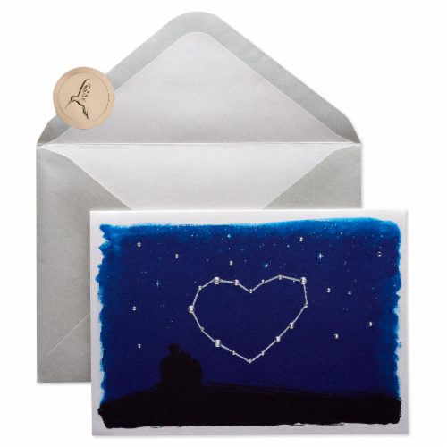 Papyrus (S7) Star Crossed Lovers Valentine's Day Greeting Card Perspective: right