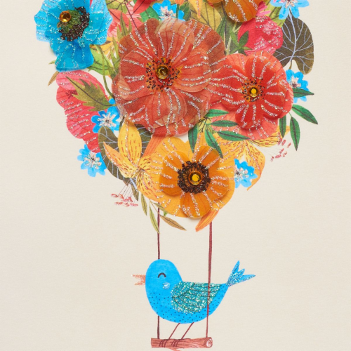 Papyrus (S1) Floral Balloon - Mother's Day Perspective: right