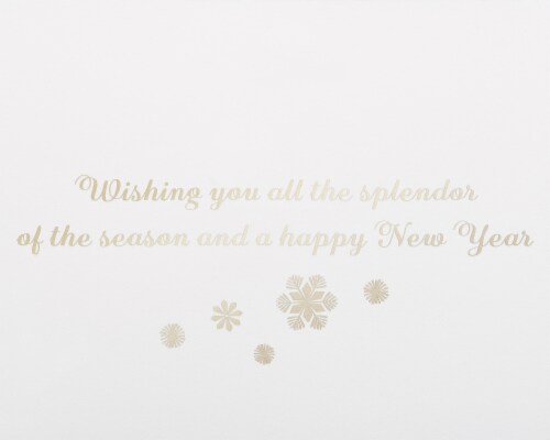 Papyrus Hanging Glitter Snowflakes Boxed Holiday Cards Perspective: right