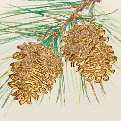 Papyrus Holiday Pine Cones Boxed Christmas Cards Perspective: right
