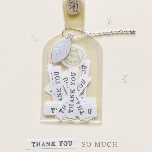 Papyrus (S30) Corked Bottle Thank You Card Perspective: right