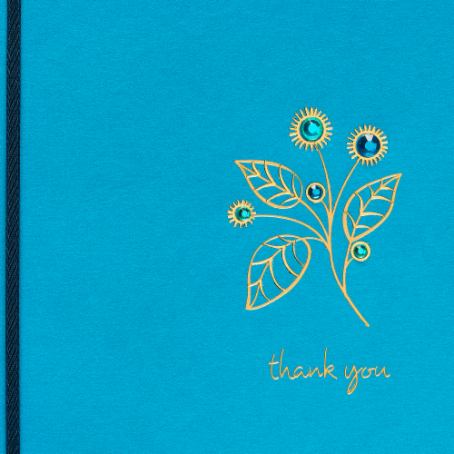 Papyrus (S29) Flower Thank You Card Perspective: right