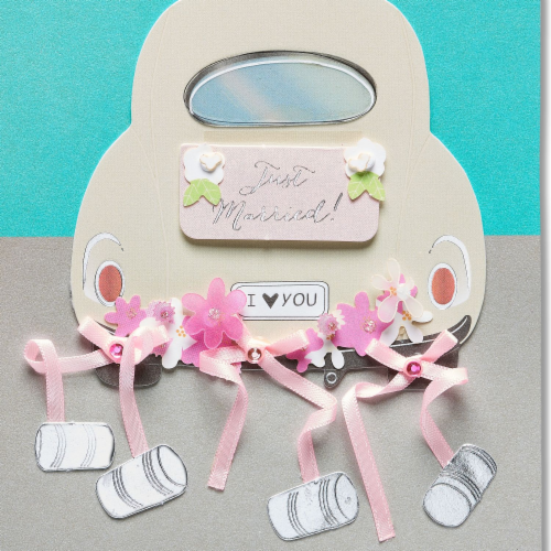 Papyrus (S2) Car Wedding Card Perspective: right