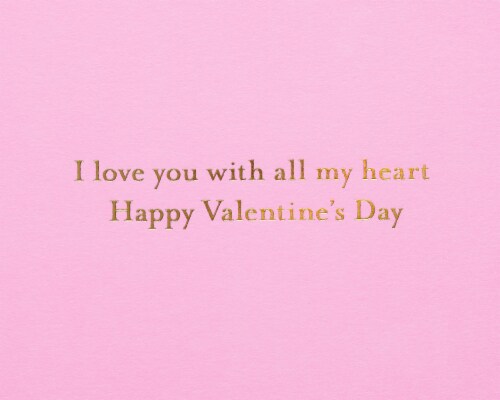 Papyrus Valentine’s Day Card (Gemmed Heart) Perspective: right