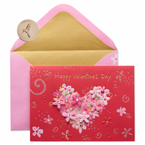 Papyrus (S4) Floral Valentine's Day Card Perspective: right