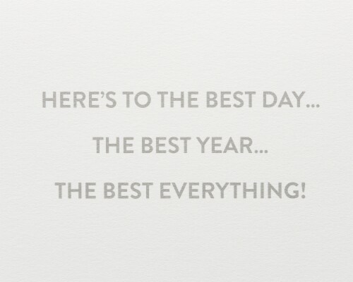 Papyrus Happy Birthday Card (Metallic Banner) Perspective: right