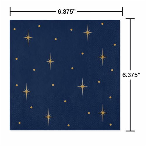 American Greetings All Occasion Lunch Napkins Gold Stars Perspective: right
