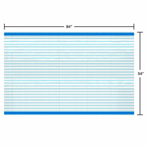 American Greetings Plastic Table Cover Horizontal Green Lines Perspective: right