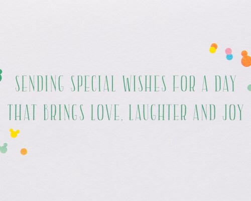 Papyrus #43 Disney Birthday Card (Sending Special Wishes) Perspective: right