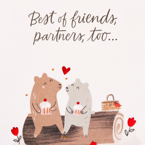 American Greetings #58 Valentine's Day Card for Partner - Bear Couple Perspective: right