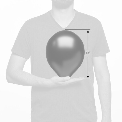 American Greetings Metallic White Gold Silver Balloons Perspective: right