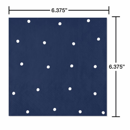 American Greetings Navy Polka Dot Lunch Napkins Perspective: right