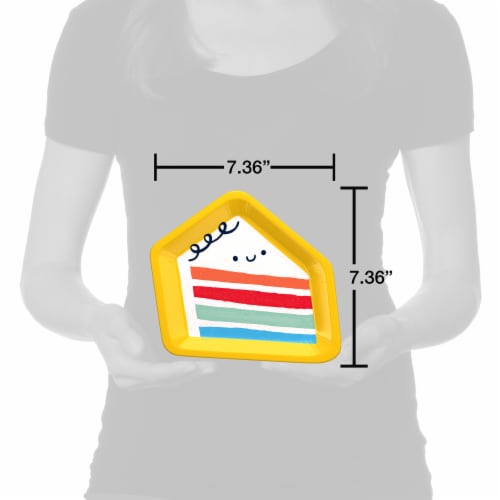 American Greetings 9 Inch Birthday Paper Plates - Piece of Cake Perspective: right