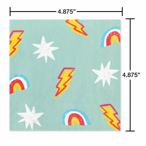 American Greetings Beverage Napkins - Rainbow and Lightning Perspective: right