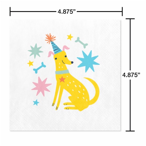 American Greetings Beverage Napkins - Birthday Dog Perspective: right