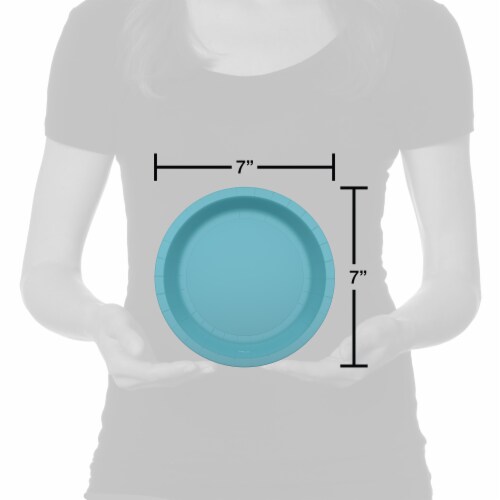 American Greetings All Occasion Paper Plates- Light Blue Perspective: right