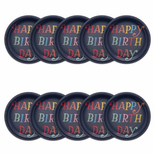 American Greetings Birthday Paper Plates Happy Birthday Perspective: right