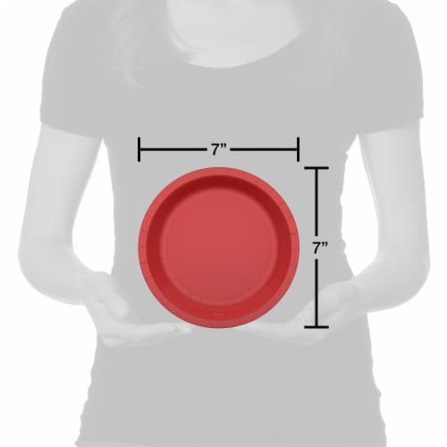 American Greetings Paper Plate 10 Count - Red Perspective: right