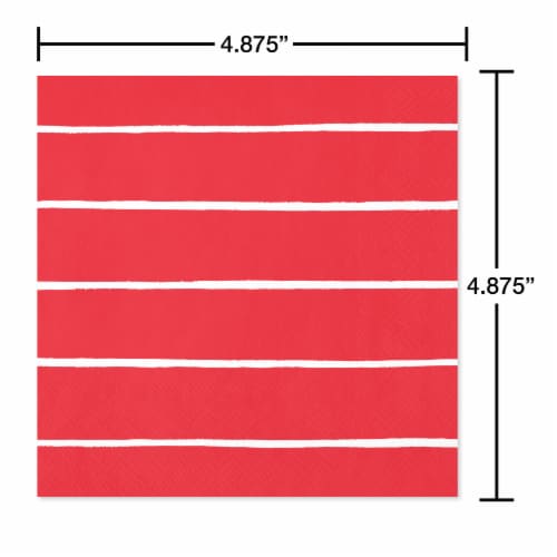 American Greetings Napkin 20 Count - Stripes on Red Perspective: right