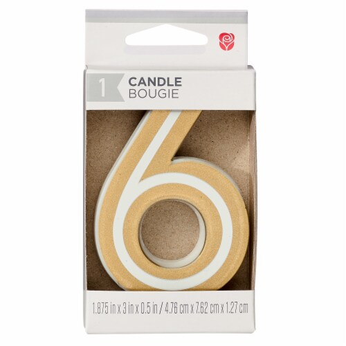 American Greetings Birthday Candle Number 6 Perspective: right