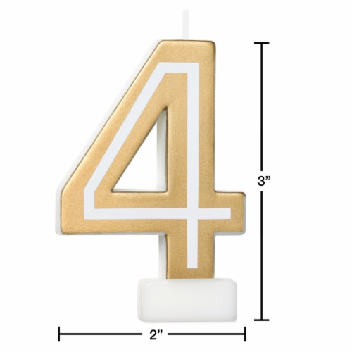 American Greetings Birthday Candle Number 4 Perspective: right