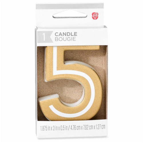 American Greetings Birthday Candle Number 5 Perspective: right