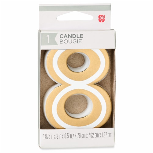 American Greetings Birthday Candle Number 8 Perspective: right