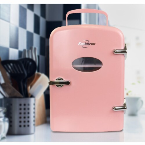 Koolatron 6 Can Retro AC/DC Electric Portable Mini Fridge Beverage