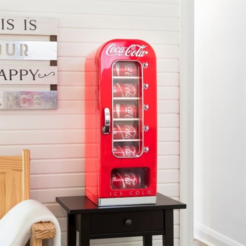 Koolatron Coca-Cola Official Design Push Button Vending Machine Mini ...