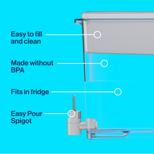 Brita Extra Large 27 Cup UltraMax White Filtered Water Dispenser With Standard Filter Perspective: right