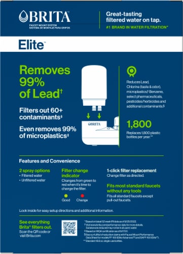 Brita BPA-Free Basic Faucet Mount Water Filtration System Perspective: right
