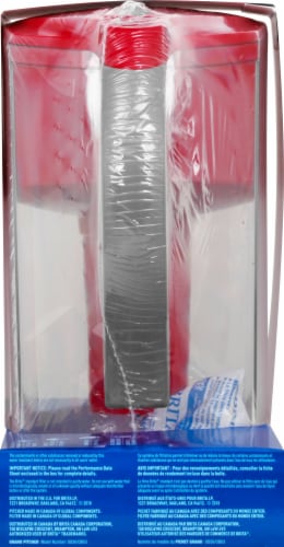 Brita Grand 10-Cup Water Filtration Pitcher - Red Perspective: right