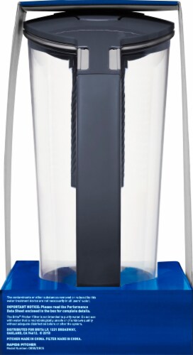 Brita Stream Water Filtration System Pitcher - Carbon Gray Perspective: right