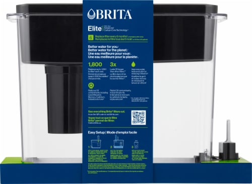 Brita Extra Large 27 Cup UltraMax Black Filtered Water Dispenser With Elite Filter Perspective: right