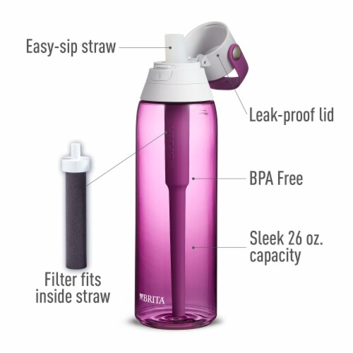 Brita Premium Orchid 26 Ounce Water Bottle with Filter Perspective: right