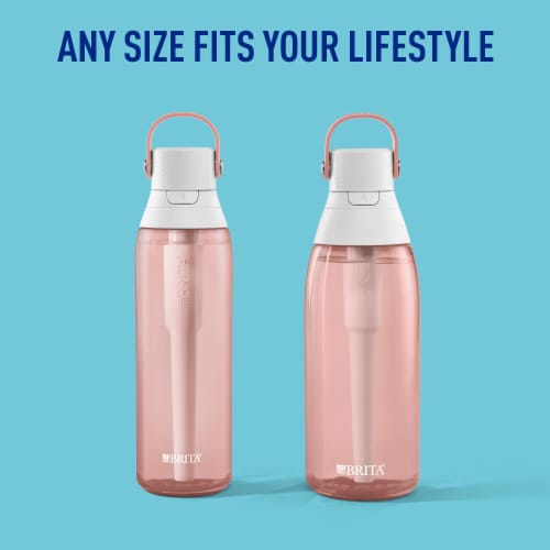 Brita Premium Blush Water Bottle with Filter Perspective: right