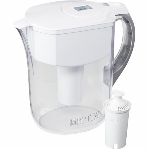 Brita® Grand Water Filtration Pitcher - White Perspective: right