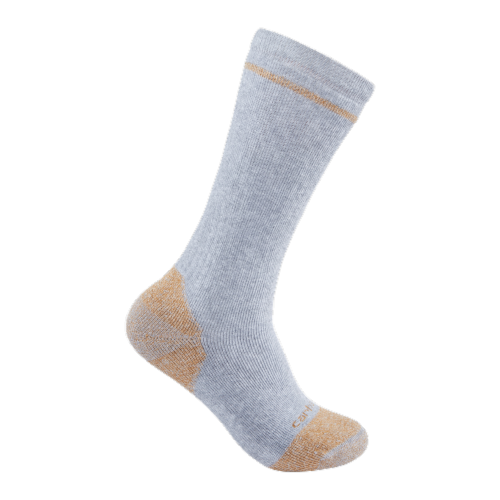 Carhartt Men's Midweight Cotton Blend Grey Steel Toe Boot Socks - XL Perspective: right